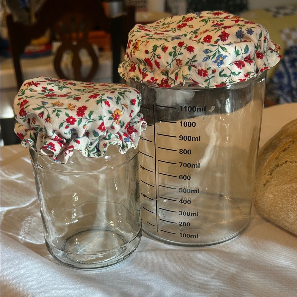 Floral Fabric Jar Covers - Set of 2 - Picture 6 of 14